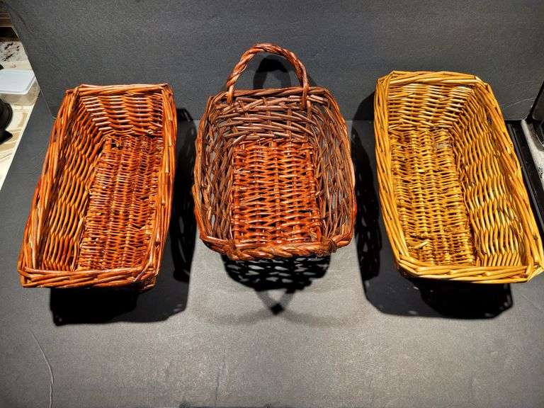 Three Wicker Baskets