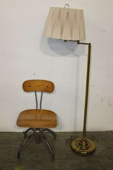 MCM Desk Chair & Floor Lamp