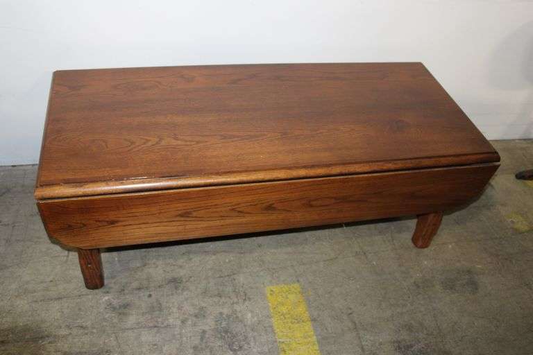 Oak Drop-Leaf Coffee Table