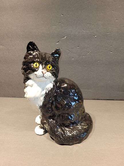 Black and White Kitty with Yellow Eyes