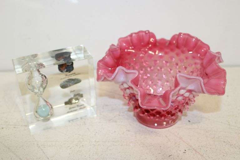 Hobnail Bowl & Paperweight