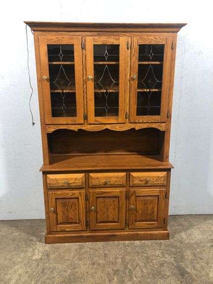 Two Piece Hutch Cabinet