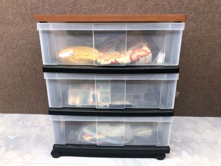 Craft Supplies in Storage Cart