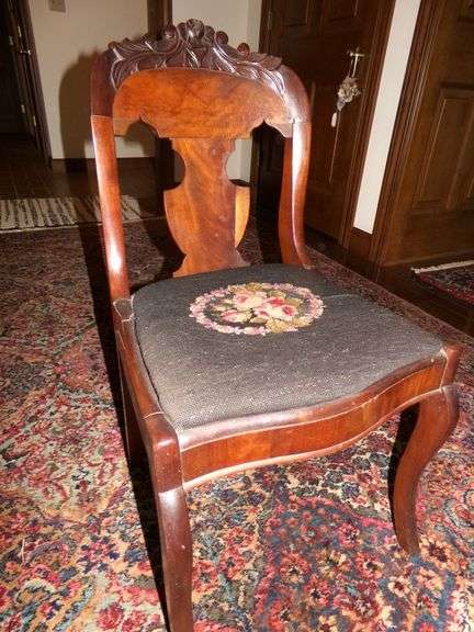 Antique Needlepoint Chair