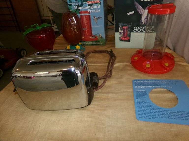Vintage Toaster, Bird Feeders