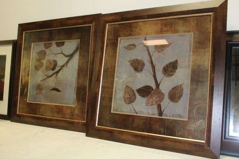 Pair of Framed Leaf Prints