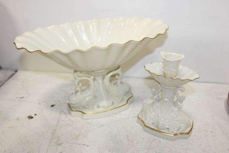 Lenox Centerpiece Bowl & Candlestick