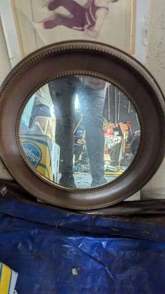 Vintage round wall mirror