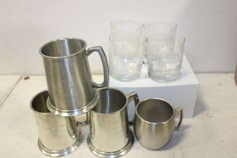 Pewter Tankards & Rocks Glasses