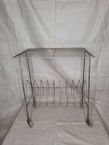 Mid Century Brass Record Stand