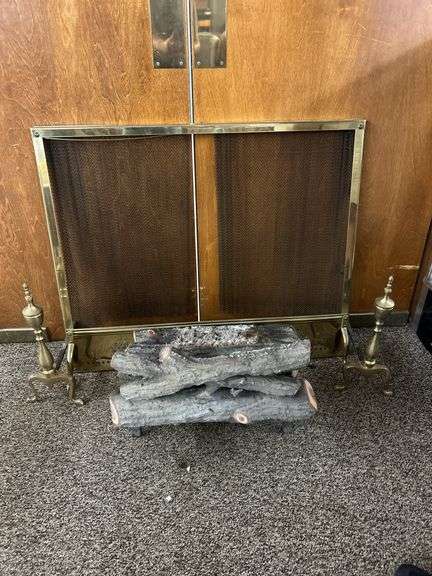 Fireplace Screen & Logs