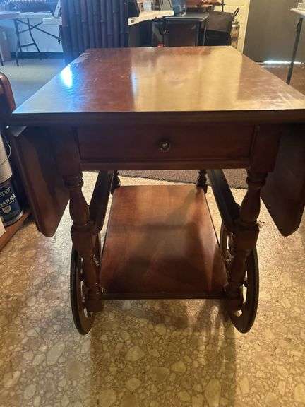 Rolling Dropleaf Cart