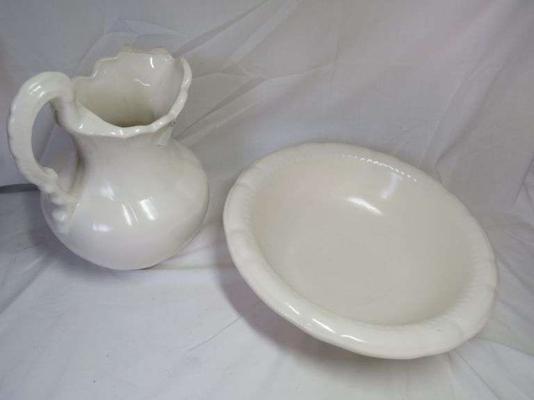 Ceramic Pitcher and Bowl Set