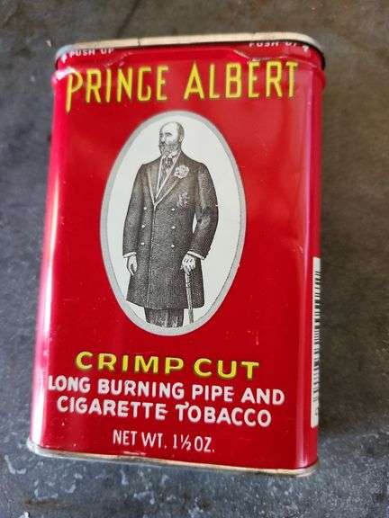 Vtg. Prince Albert Crimp Cut Tin