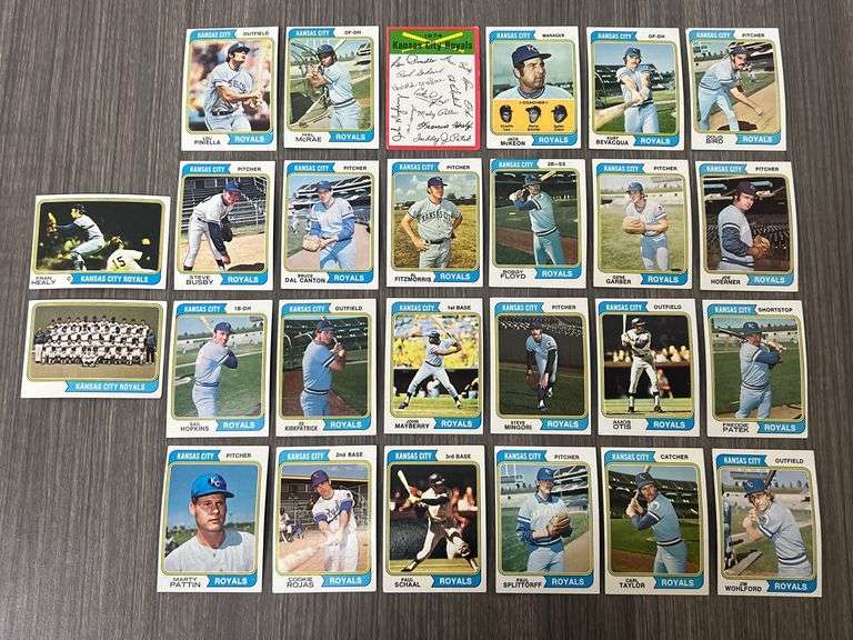 Kansas City Royals 1974 Topps Team Set