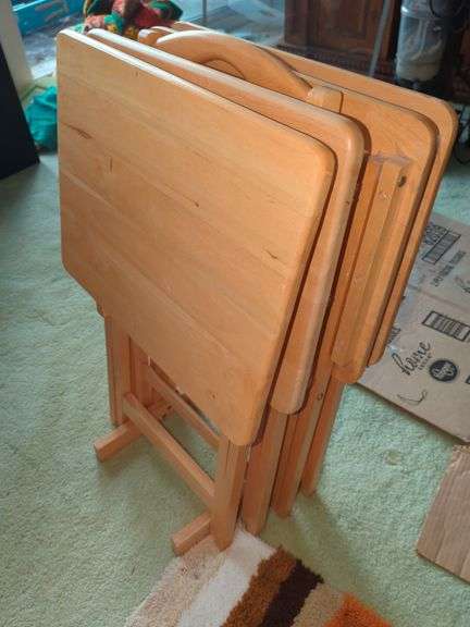 1990s Wooden TV Trays