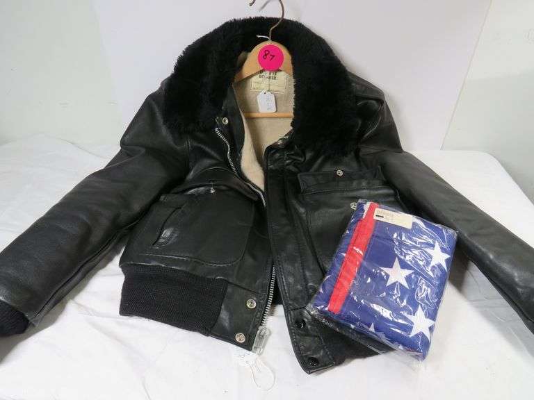Lesco Leather B15 Bomber Jacket size 42