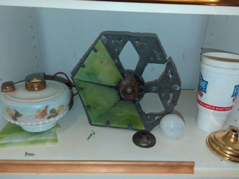 Art Nouveau Style Slag Lampshade