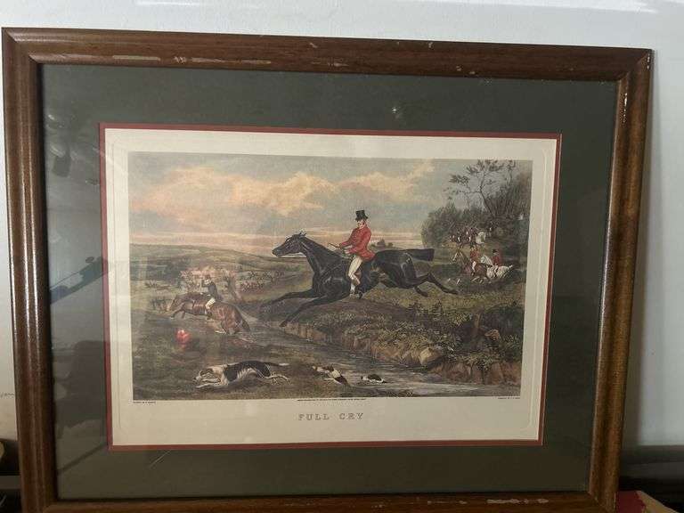 Lithograph Print "Full Cry"