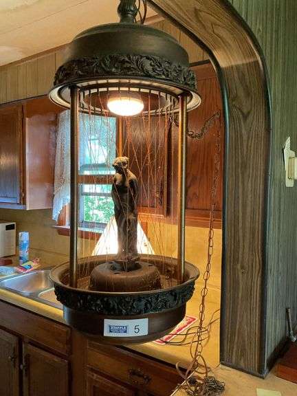 Vintage Greek Goddess Oil Lamp