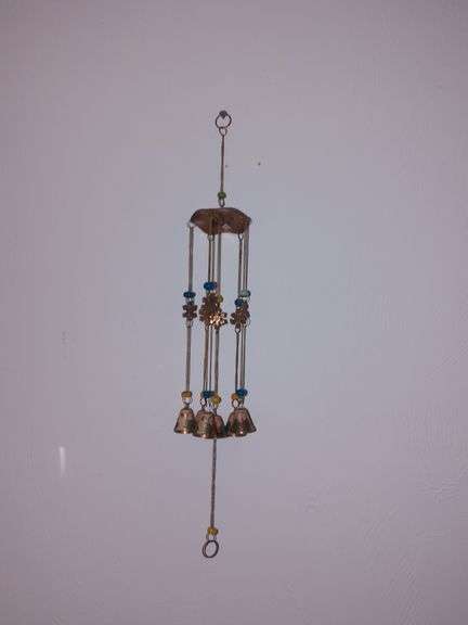Vintage Brass Painted Bells Wind Chimes