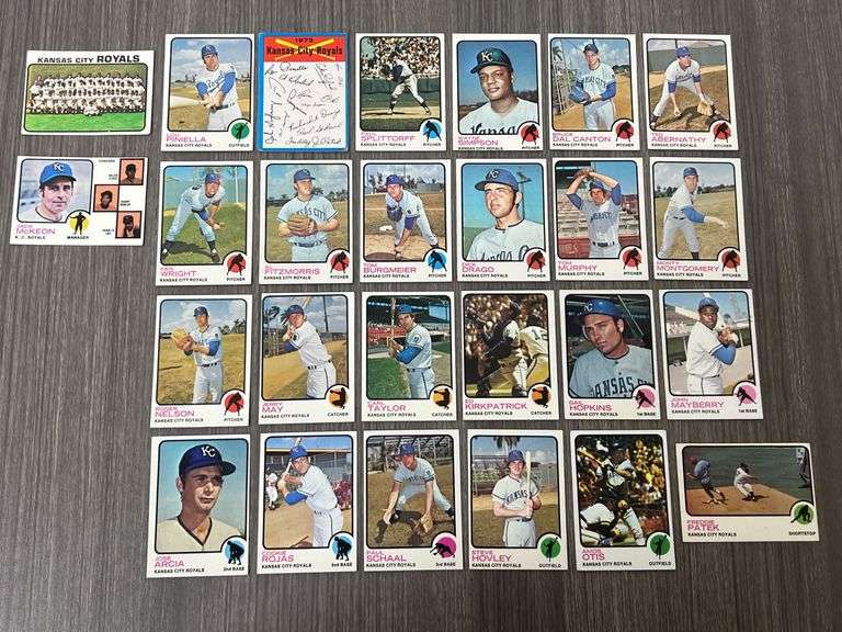 Kansas City Royals 1973 Topps Team Set