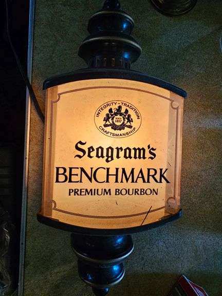 Seagrams Benchmark Whiskey Sign