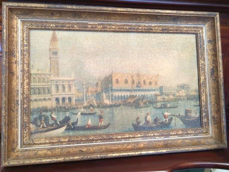 Framed Art Print After Artist Canaletto of Il Bacino di San Marco