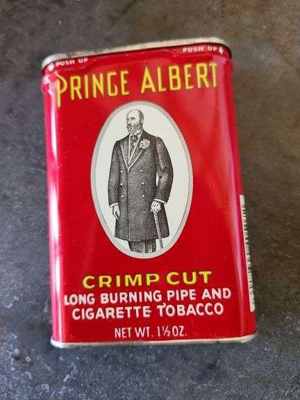 Vtg. Prince Albert Crimp Cut Tin