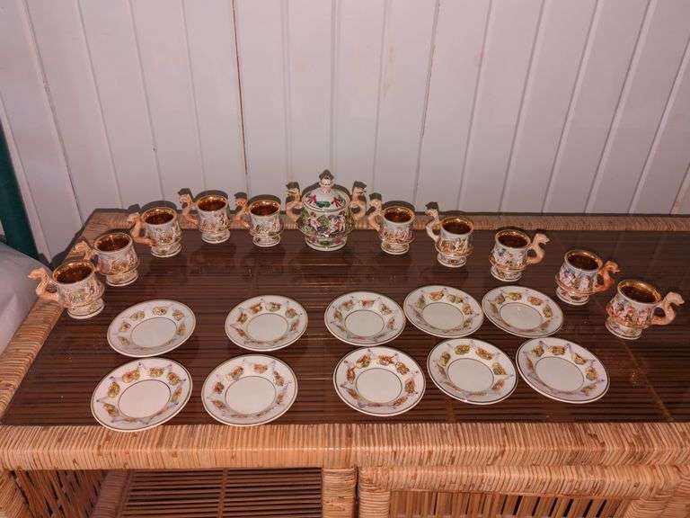 R. Capodimonte Mas Cherub 21 Piece Tea Set