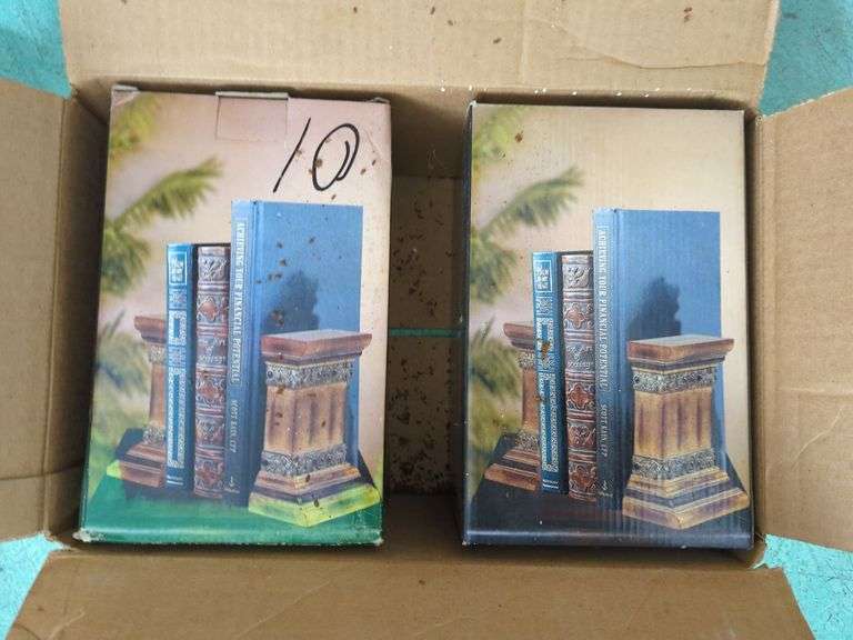 Two Pairs of Pedestal Style Bookends