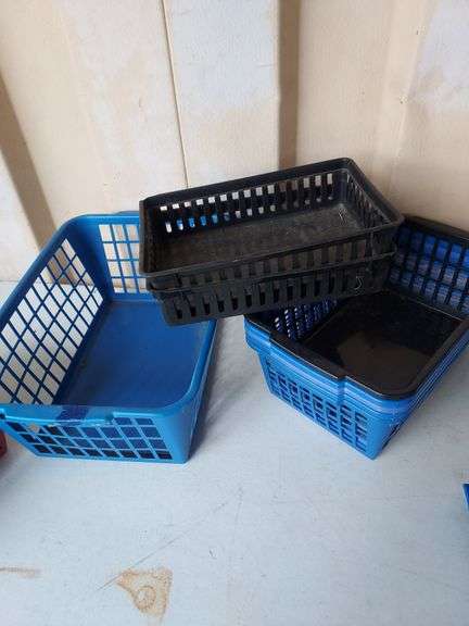 Assorted Plastic Organizer Baskets