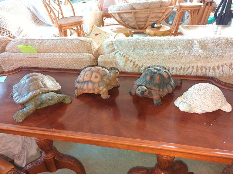 Collection of Turtle Decorative Sculptures