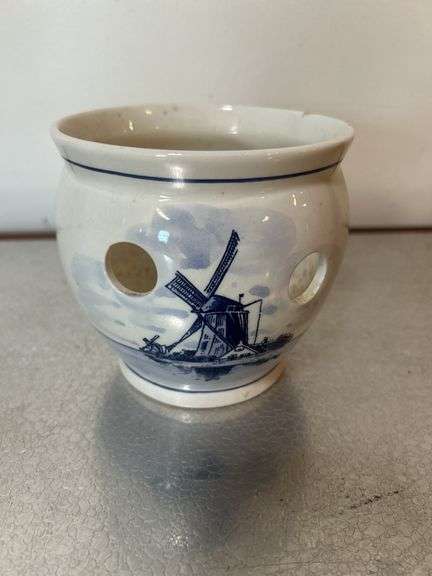 Nautical Delft Cache Pot