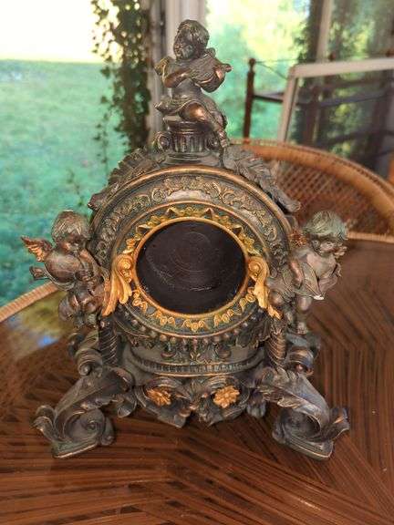 Antique Gilt and Bronze Cherub Clock Case
