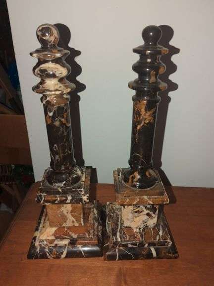 Pair of Vintage Marble Columns