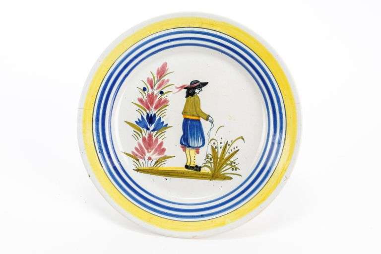 Henriot Quimper France Hand-Painted Plate