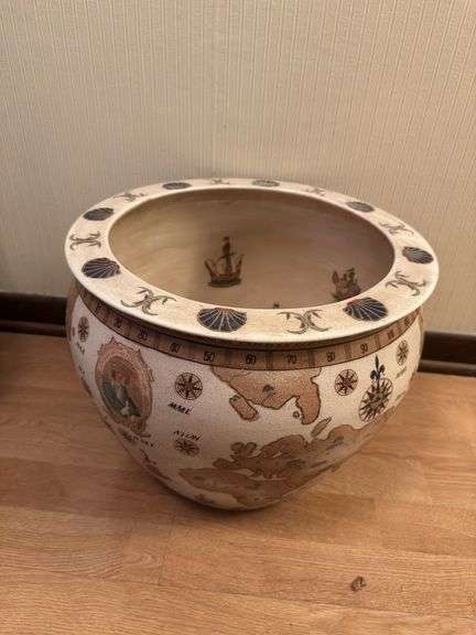 Unusual large planter-maps, ships