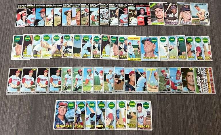 Assorted Vintage Washington Senators Baseball Cards