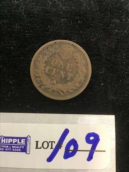 1870 INDIAN cent, good (pitted)