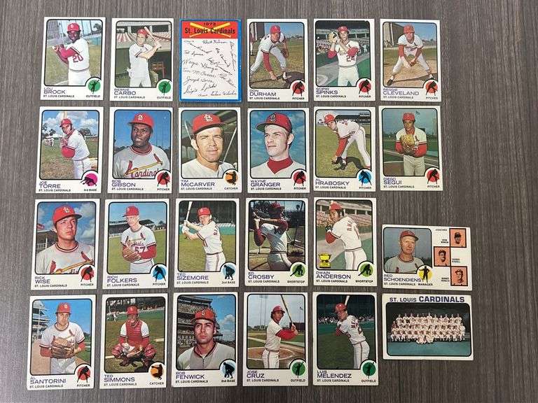 St. Louis Cardinals 1973 Topps Team Set