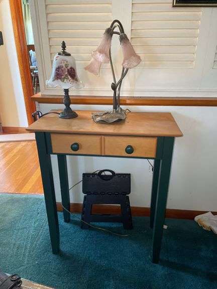Table and lamps