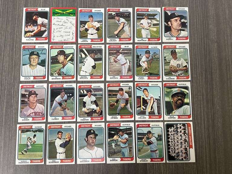 Detroit Tigers 1974 Topps Team Set