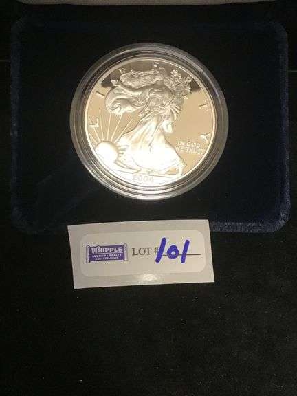 2004 silver eagle proof, gov. pkg.