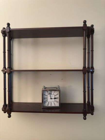 Wood wall display shelf