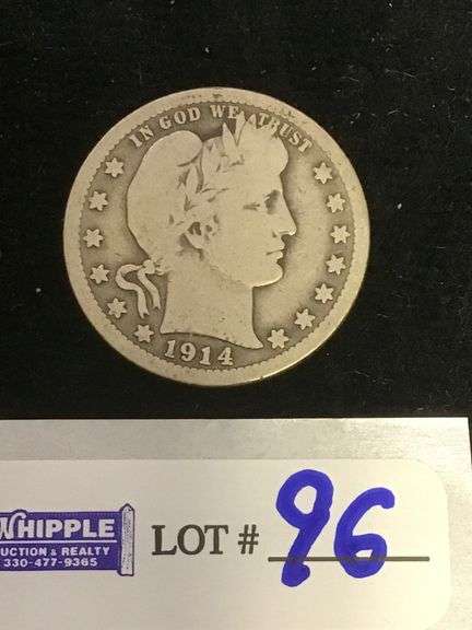 1914-S barber qtr. GOOD, SCARCE date