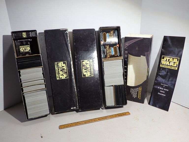 TWO SLEEVES FILLED WITH STAR WARS CUSTOMIZABLE CARD GAME TRADING CARDS