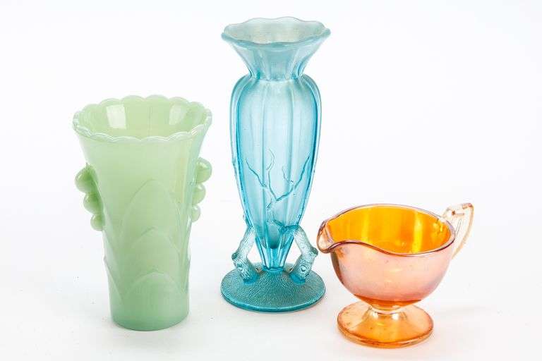 Trio of Colorful Glass