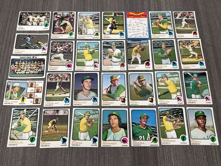 Oakland A’s 1973 Topps Team Set