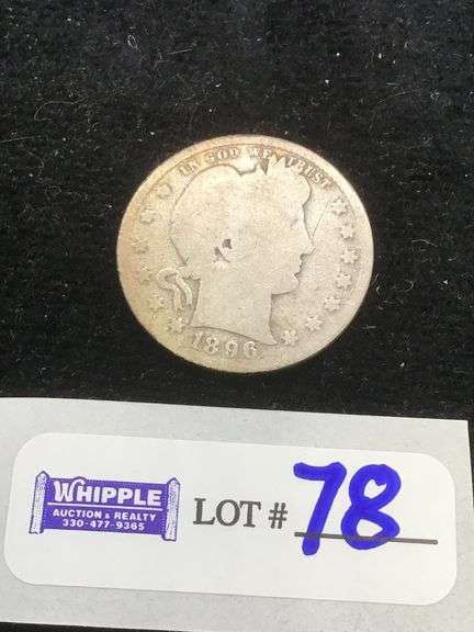 1896-S barber qtr. AG, very scarce date! (has tape residue on reverse)